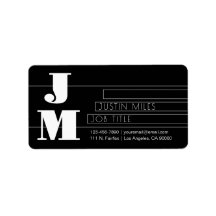 Customisable Retro-modern Black & White Monogram