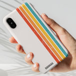 Customisable Retro Phone Case Minimalistic Design<br><div class="desc">Customisable Retro Phone Case,  Minimalistic Design. 

- Text can be personalised or removed
- Background colour can be changed in the editor</div>