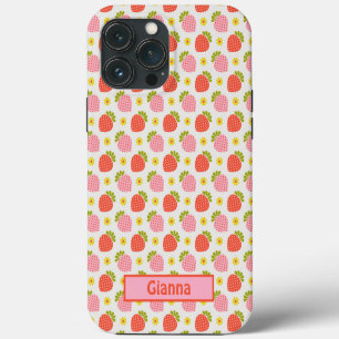 Customisable Retro Strawberry and Daisy  iPhone 13 Pro Max Case