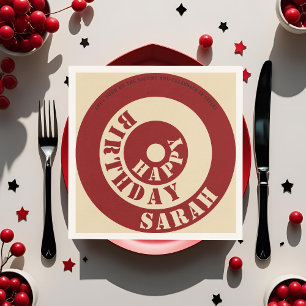 Customisable Retro Vinyl Sleeve Paper Napkins