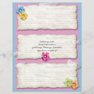 Customisable ripped paper hibiscus flyer