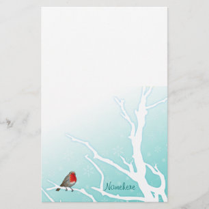 Customisable: Robin in a tree Stationery