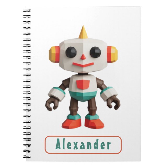 Customisable Robot Kids Notebook (Front)