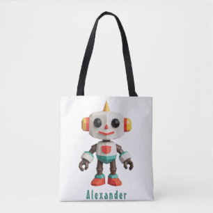 Customisable Robot Kids Tote Bag