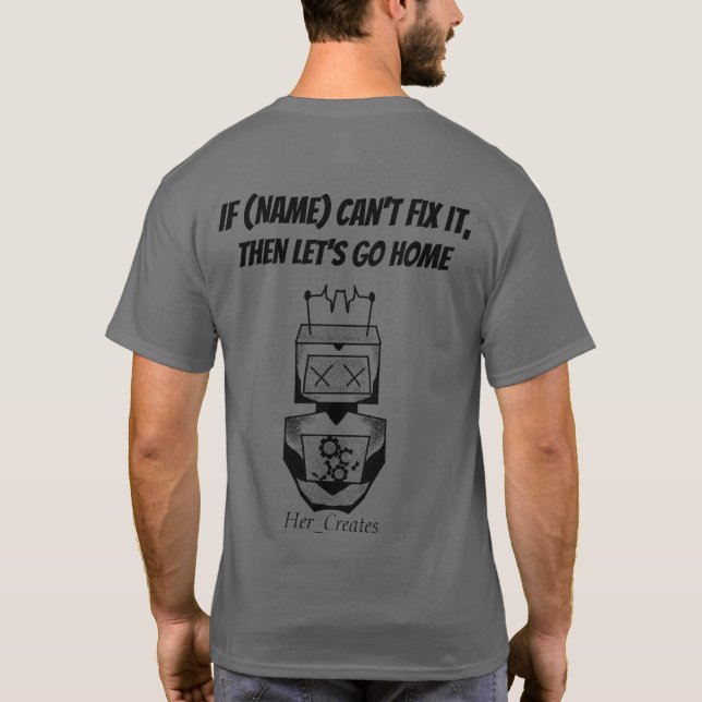 Customisable Robot T-Shirt (Back)