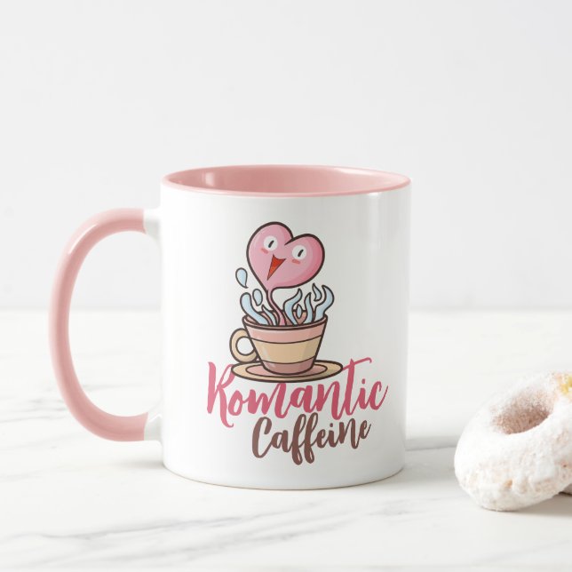 Customisable Romantic Caffeine Mug (With Donut)