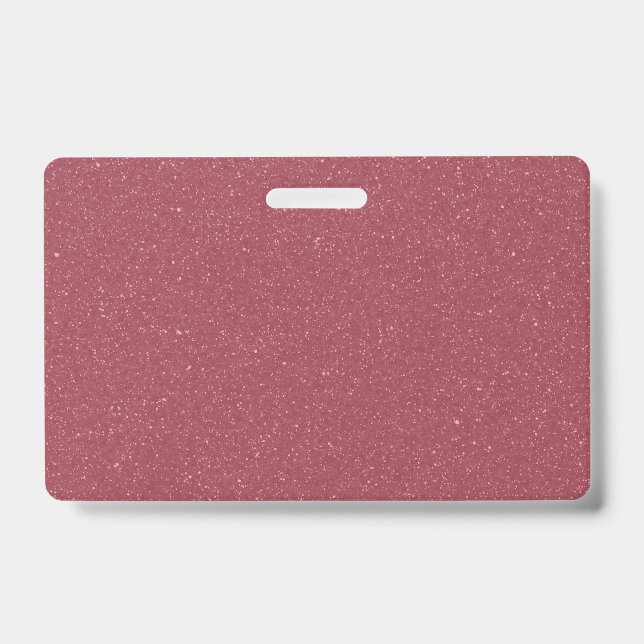 Customisable Rose Gold Glitter Badge ID Badge (Front)