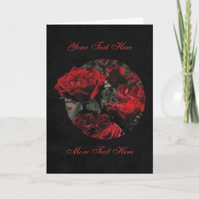 Customisable Rose Greeting Card (Front)