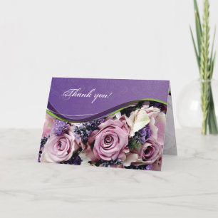 Customisable rose & lavender greeting card