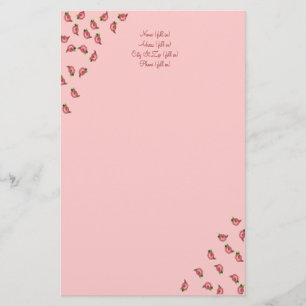 Customisable Rose Stationery - Include your name