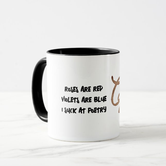 Customisable roses are red funny mug (Front Left)