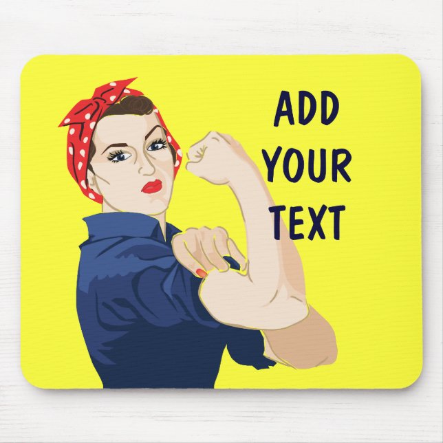 Customisable Rosie Riveter Mouse Pad (Front)