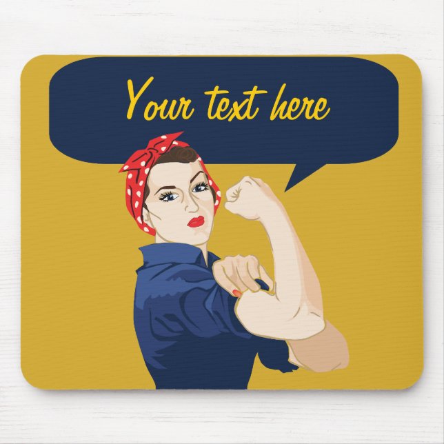 Customisable Rosie Riveter Mouse Pad (Front)