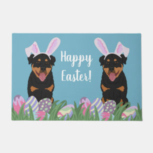 Customisable Rottweiler Easter   Doormat