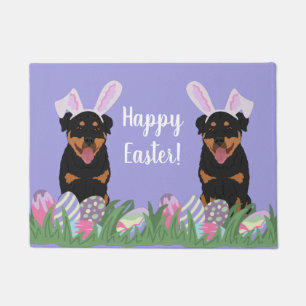 Customisable Rottweiler Easter  Doormat
