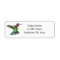 Customisable Ruby Throated Hummingbird Label