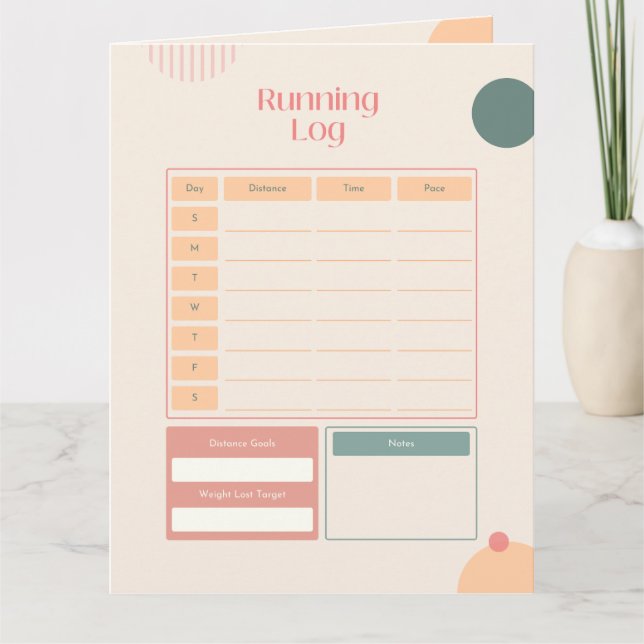 Customisable Running Tracker + Progress Card (Front)
