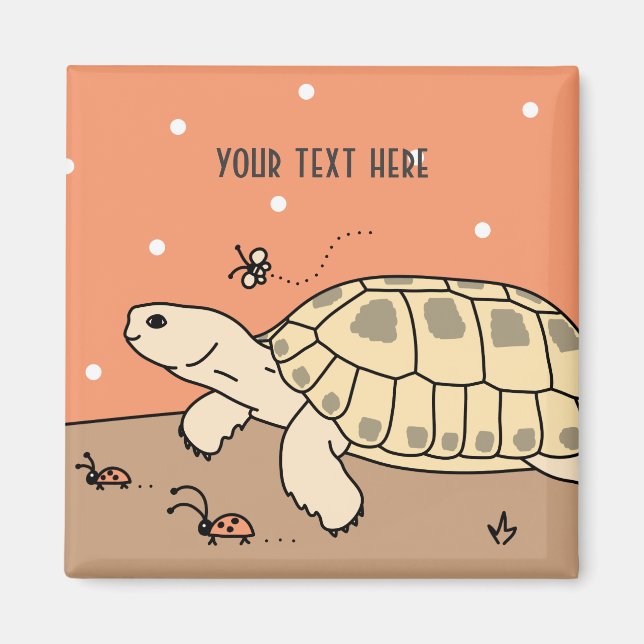 Customisable Russian Tortoise Magnet (Front)