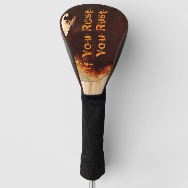 Customisable Rust Art Cool Fun Unique  Golf Head Cover (Front)