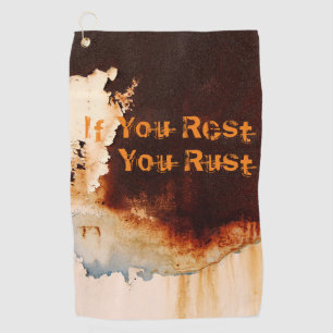 Customisable Rust Art Cool Fun Unique Golf Towel