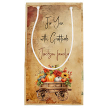 Customisable Rustic Thanksgiving Gift Bag