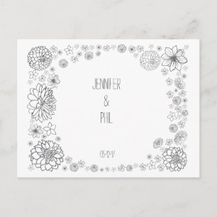 Customisable Rustic Wedding Save the Date Announcement Postcard