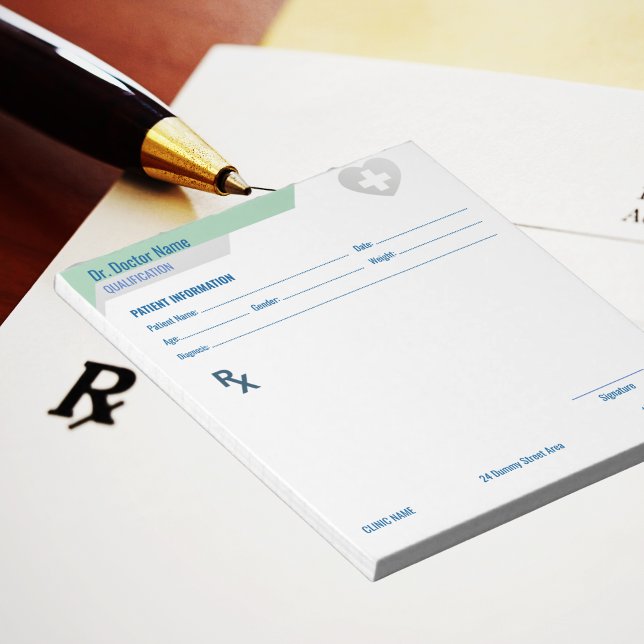 Customisable RX Pad for Doctors - Prescription Pad (Customizable RX Pad for Doctors - Prescription Pad Notepads)