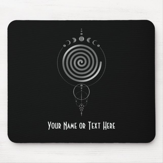 Customisable Sacred Geometry Spiral Mouse Pad (Front)