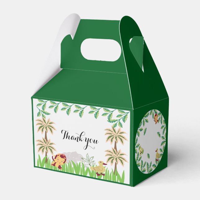 Customisable Safari Birthday party Favour Box (Front Side)