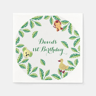 Customisable Safari Birthday party Napkin
