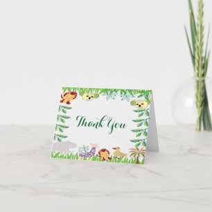 Customisable Safari Birthday party Thank You Card