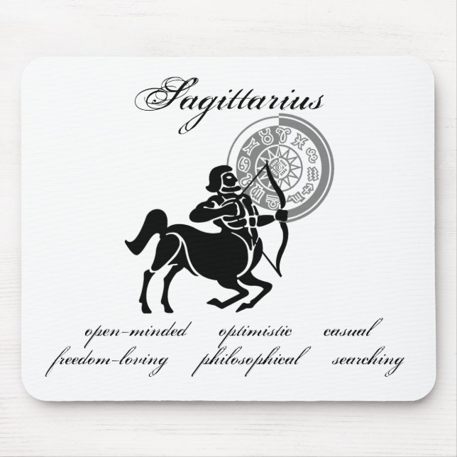Customisable Sagittarius traits Greek-style zodiac Mouse Pad (Front)