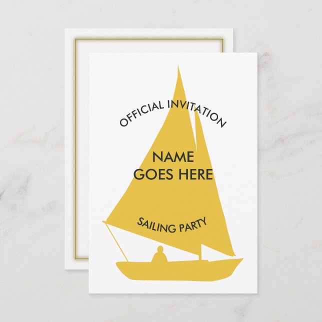 Customisable Sailing Party Invitation (Front/Back)