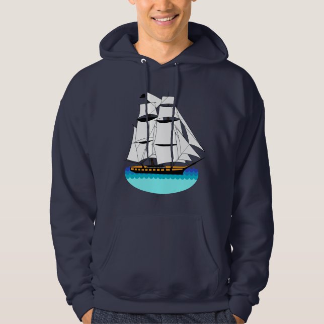 Customisable Sailing Ship Hoodie (Front)