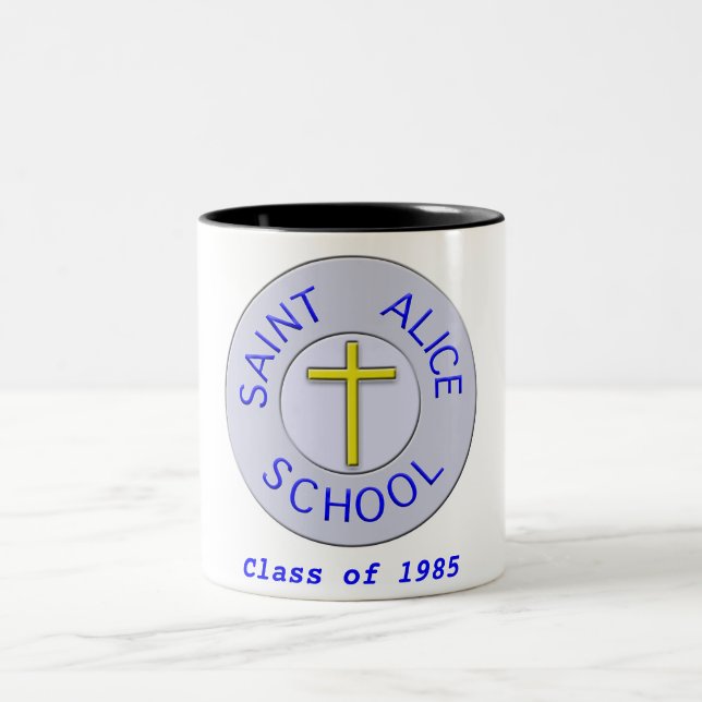 Customisable Saint Alice School Colour Class of Two-Tone Coffee Mug (Center)