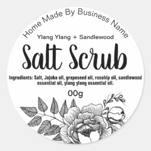 Customisable Salt Scrub Label