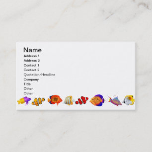 Customisable Saltwater Reef Aquarium Fish Business Business Card