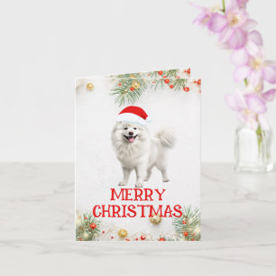 Customisable Samoyed Christmas Greeting Card