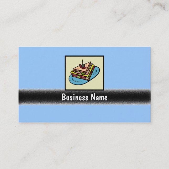 Customisable sandwich shop business cards (Front)