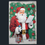 Customisable Santa Calander For Christmas Gift Calendar<br><div class="desc">Create custom Calendar with collection of tiffany inspired santa images coupled with easy editing tools. You'll have a perfectly designed, unique calendar in no time. Customise and personalise with free calendar maker here, pick a year and adjust images add your text/year (optional)! You will have your own unique calendar for...</div>