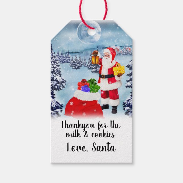 Customisable Santa design Gift Tags (Front)