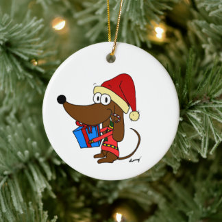 Customisable Santa Midge Ceramic Ornament