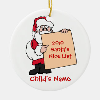 Customisable Santa's Nice List Ornament