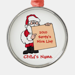Customisable Santa's Nice List Ornament