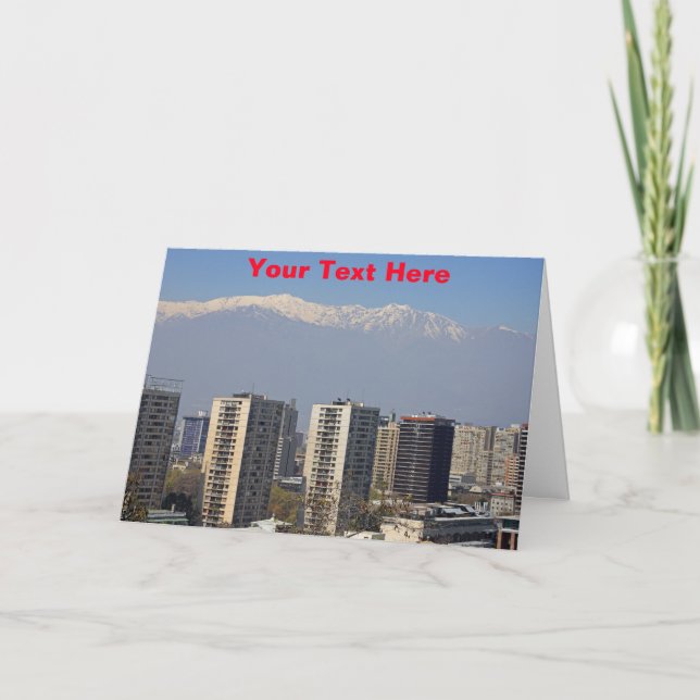 Customisable Santiago, Chile Card (Front)