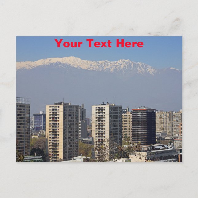Customisable Santiago, Chile Postcard (Front)