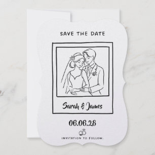Customisable Save the Date Bride groom