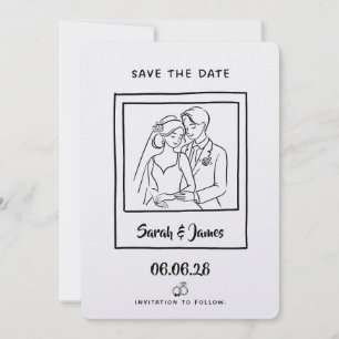Customisable Save the Date Bride groom