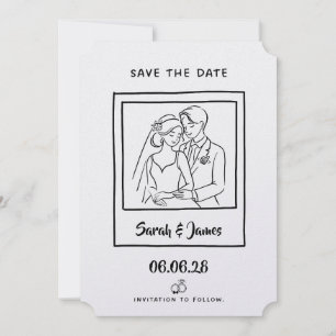 Customisable Save the Date Bride groom