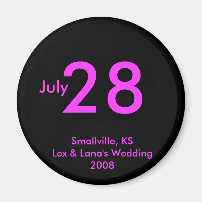 Customisable Save the Date Magnet (Front)